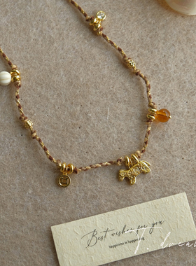 nicedream原创绳编小马毛衣链