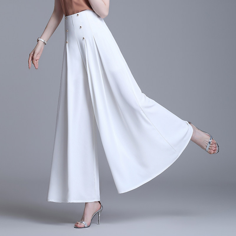 高腰夏薄款冰丝2023新款雪纺裙裤 倩芭兰休闲裤