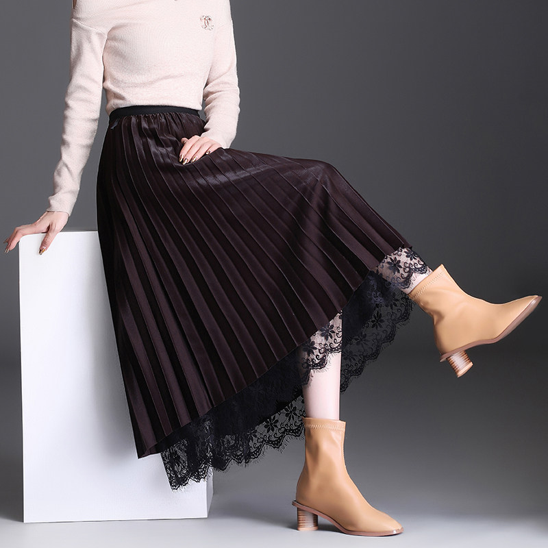 两面穿蕾丝网纱裙2023新款仙女裙 倩芭兰半身裙