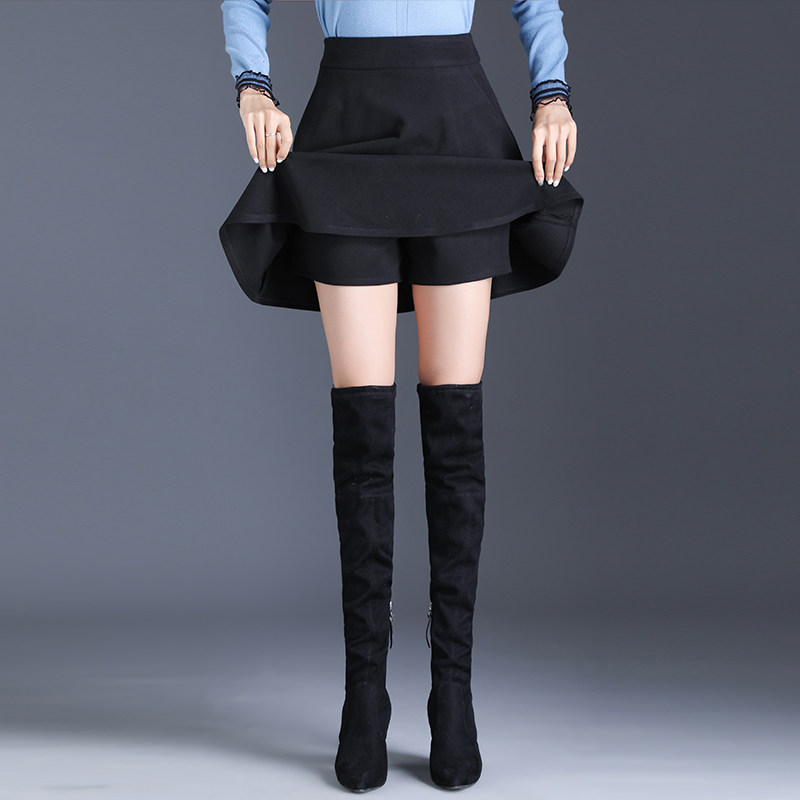 a字裙2021秋冬新款高腰厚款半身裙 倩芭兰半身裙