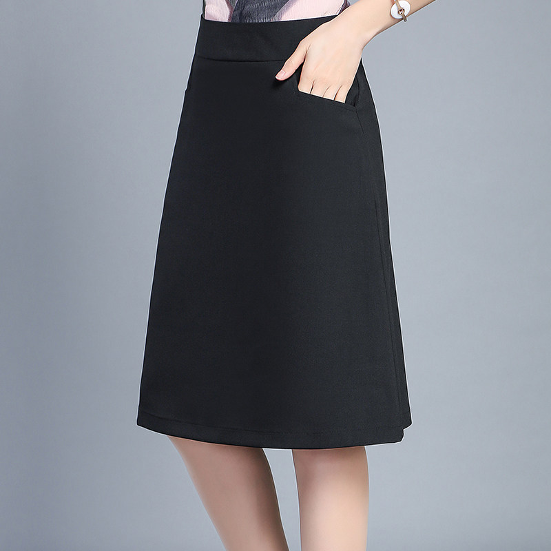 夏季新款中长款ol职业高腰薄半身裙 倩芭兰半身裙