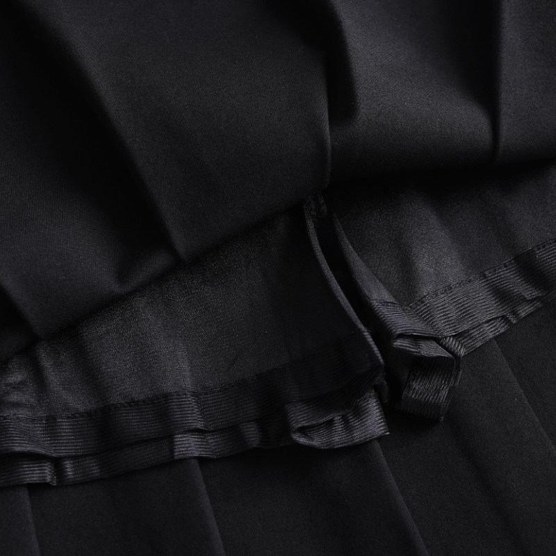 秋冬jk 2021洋气百搭小黑裙子百褶裙 倩芭兰半身裙