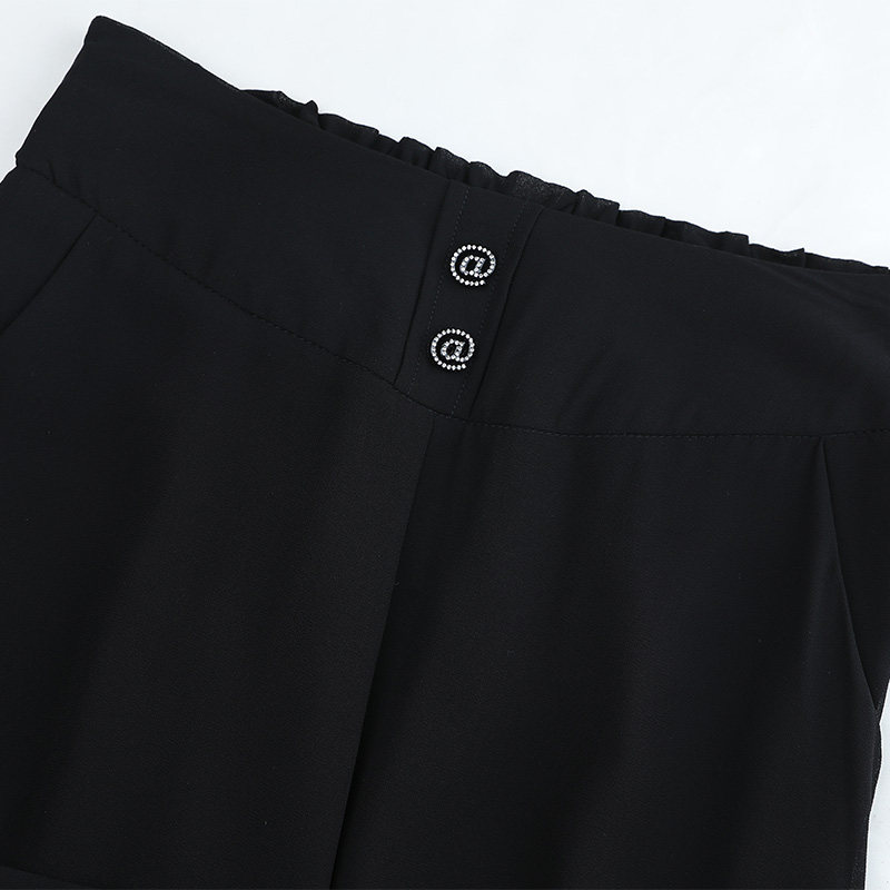 夏季2023新款高腰宽松垂感雪纺裙裤 倩芭兰休闲裤