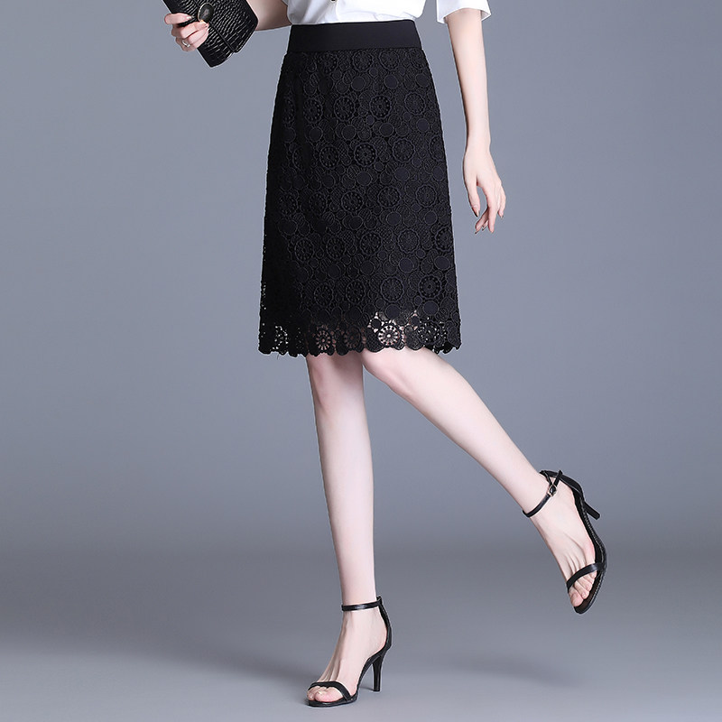 蕾丝2022新款春夏松紧腰显瘦包臀裙 倩芭兰半身裙