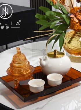 罗曼提新中式创意花艺祥瑞仙鹤香炉饰品摆件样板间客厅茶几售楼处