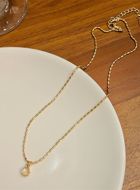 棉条虫合金女猫眼石吊坠项链