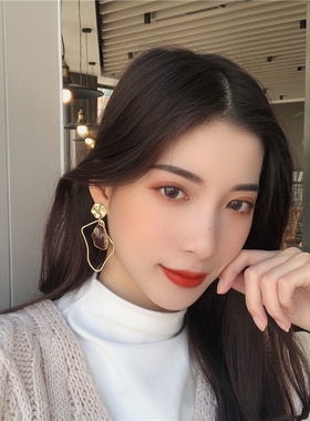 耳环银针复古风几何不规则日韩女