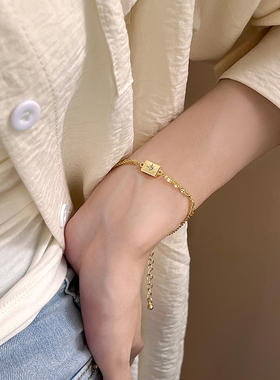 棉条虫女合金复古八芒星手链