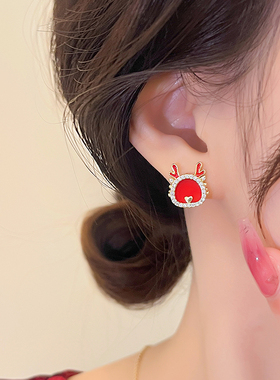 棉条虫古风合金女新年耳环