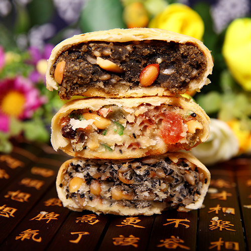 5斤酥皮月饼苏式五仁月饼老式手工中秋豆沙大月饼多口味礼盒装 - 图1