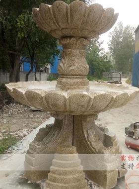 石雕欧式庭院喷泉水钵喷泉庭院摆