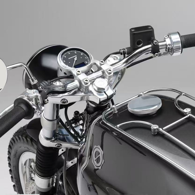 适用川崎Z900RS Z650RS复古迷你圆镜 凯旋 Speed 400摩托车后视镜 - 图1