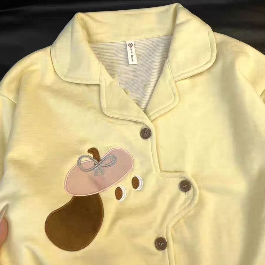 可爱卡通德绒保暖睡衣女2025秋冬季新款加绒加厚羊毛衫家居服套装,淘宝优惠券,粉丝福利购,淘宝优惠卷