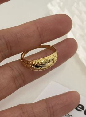 S925银韩版小众设计感几何戒指