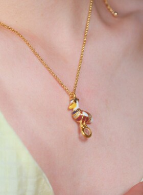 欧美经典款款百搭小众简约甜美气质啄木鸟项链大嘴鸟女士锁骨链