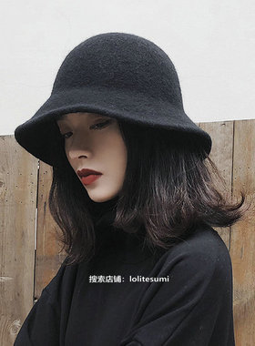 网红日本英伦风文艺毛线渔夫帽子