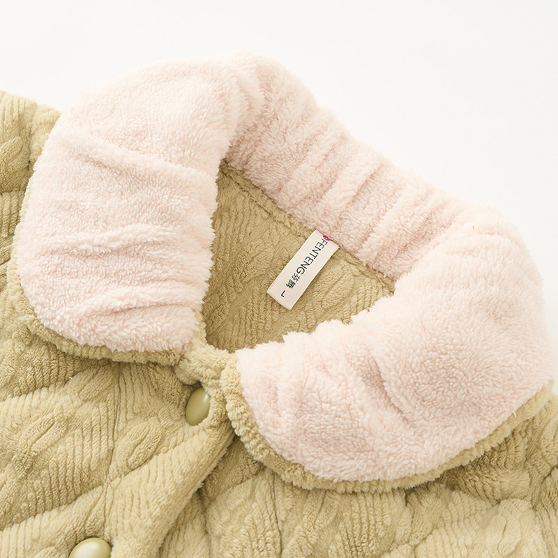 2025年新款芬腾秋冬季夹棉睡衣女款珊瑚绒三层加厚保暖长裤家居服,淘宝优惠券,粉丝福利购,淘宝优惠卷