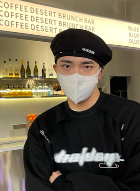 SUPERWZM街头嘻哈风铆钉贝雷帽