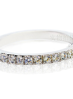 纯银排钻锆石饰品戒指环