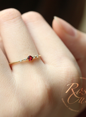 纯银日韩风极细镶嵌戒指