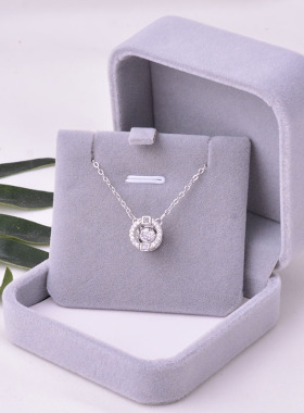 跳动的心项链女S925纯银短款锁骨链韩版气质简约小众设计ins礼物