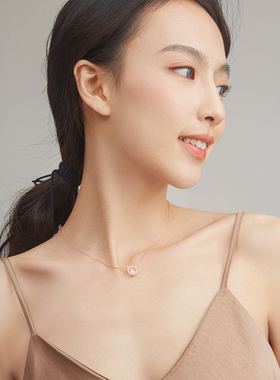 项链女925纯银星月锁骨简约小众品牌设计感网红气质新款ins冷淡风