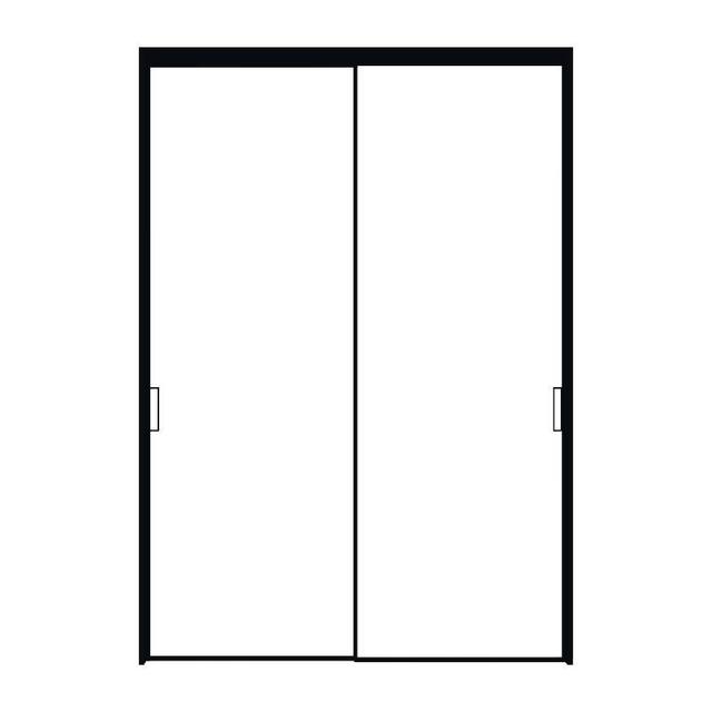 Aluminum alloy kitchen sliding door triple-link bathroom extremely narrow frame partition hanging rail door tempered glass balcony door