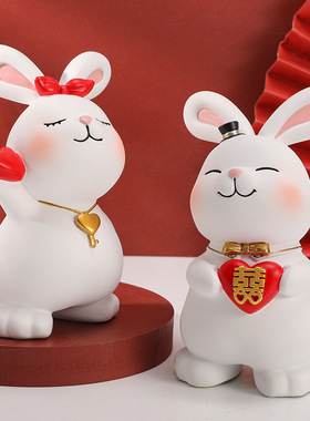 结婚礼物创意情侣小兔子