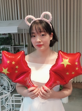 国庆节红色幼儿园头箍发夹
