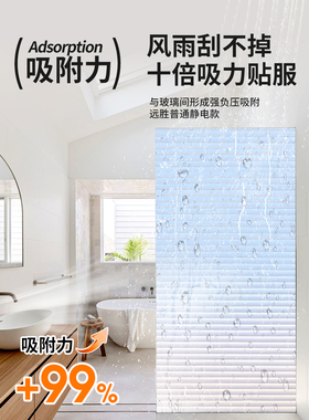 磨砂玻璃贴纸百叶窗户卫生间防窥防走光隐私门厕所浴室透光不透明