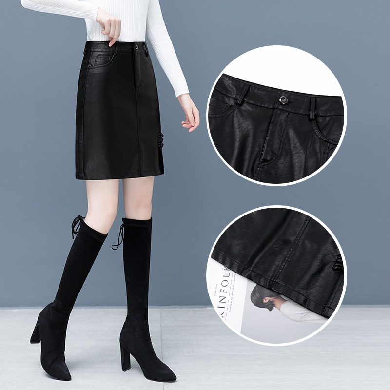 秋冬2021新款显瘦高腰气质子半身裙 杭妮半身裙