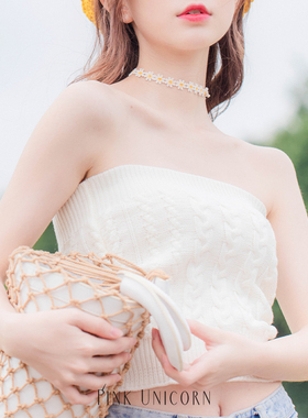 pinkunicorn可爱雏菊女原创项圈