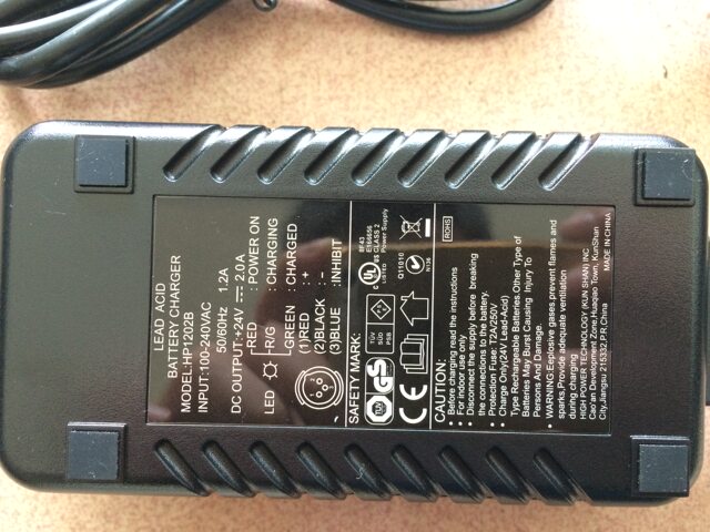 Hongbai HP1202B charger for elderly electric scooter wheelchair 24V2A smart charger original imported