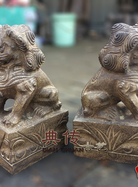 仿古石雕清明墓地北京小狮子摆件