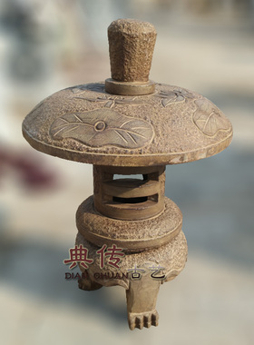 仿古石雕庭院复古做旧石灯草坪灯