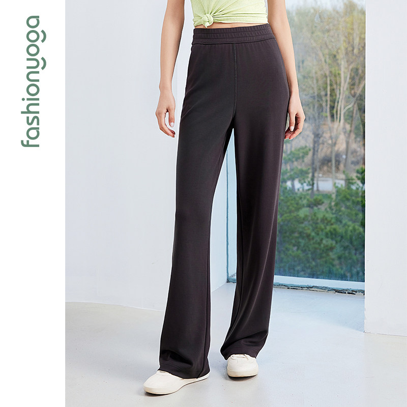 凡圣瑜伽服直筒显瘦户外跑步休闲运动2025新款阔腿裤长裤女F15913,淘宝优惠券,粉丝福利购,淘宝优惠卷