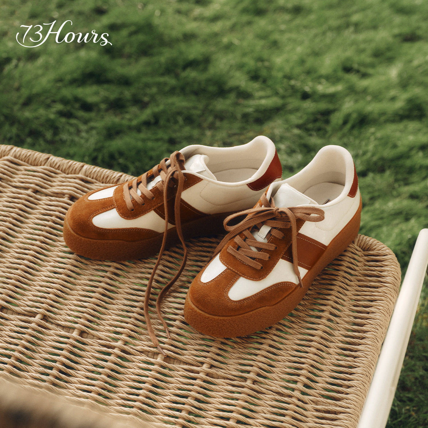 73hours女鞋焦糖酥2026春季新款厚底休闲鞋棕色德训鞋复古板鞋,淘宝优惠券,粉丝福利购,淘宝优惠卷