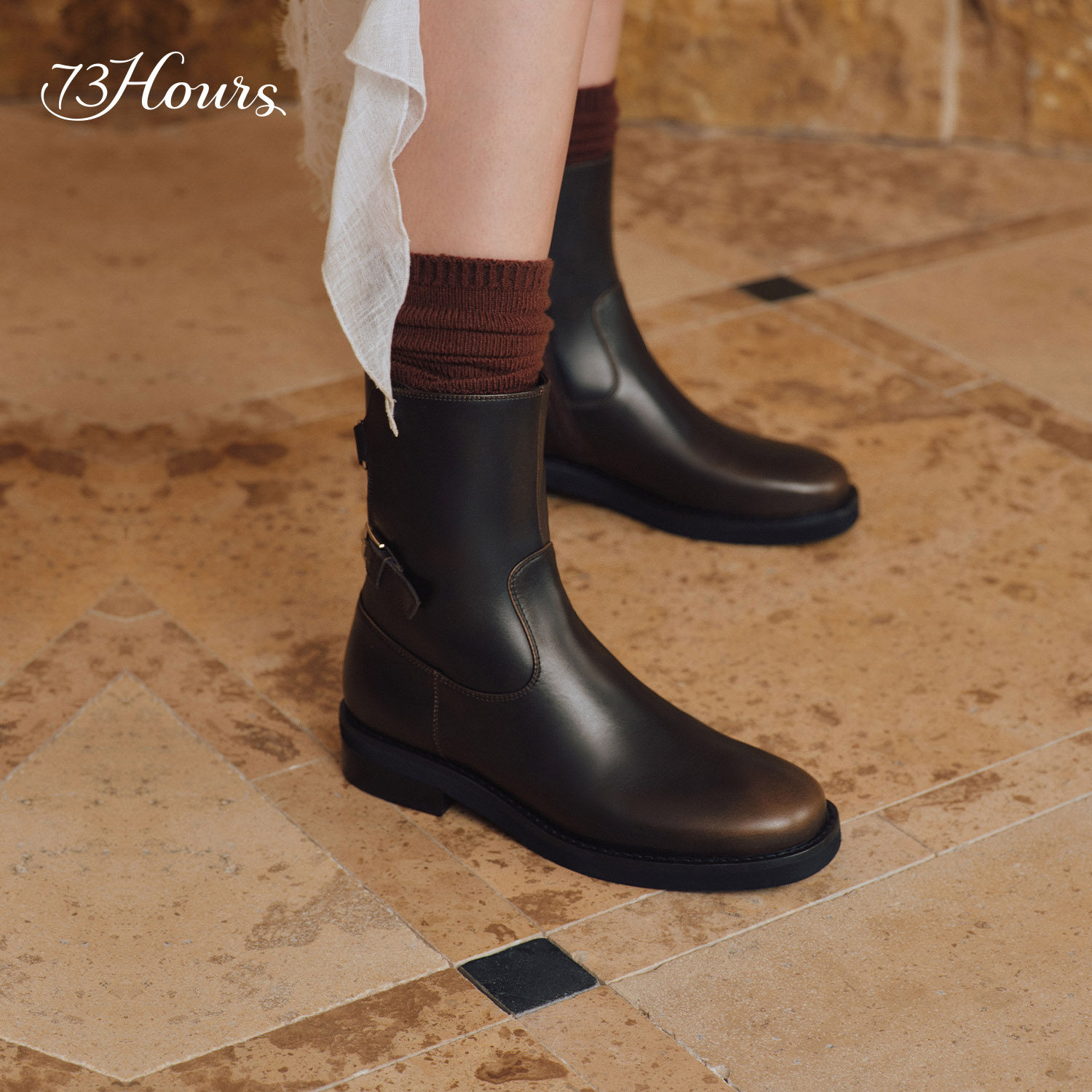 73hours女鞋嬉皮灵魂2025冬新款擦色牛仔西部靴女短靴美拉德靴子,淘宝优惠券,粉丝福利购,淘宝优惠卷