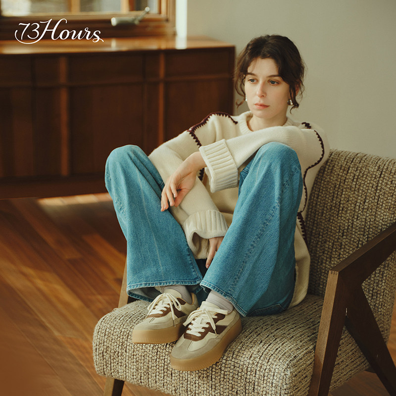 赵小姐同款73hours女鞋出游日2025春新款厚底增高德训鞋休闲板鞋,淘宝优惠券,粉丝福利购,淘宝优惠卷