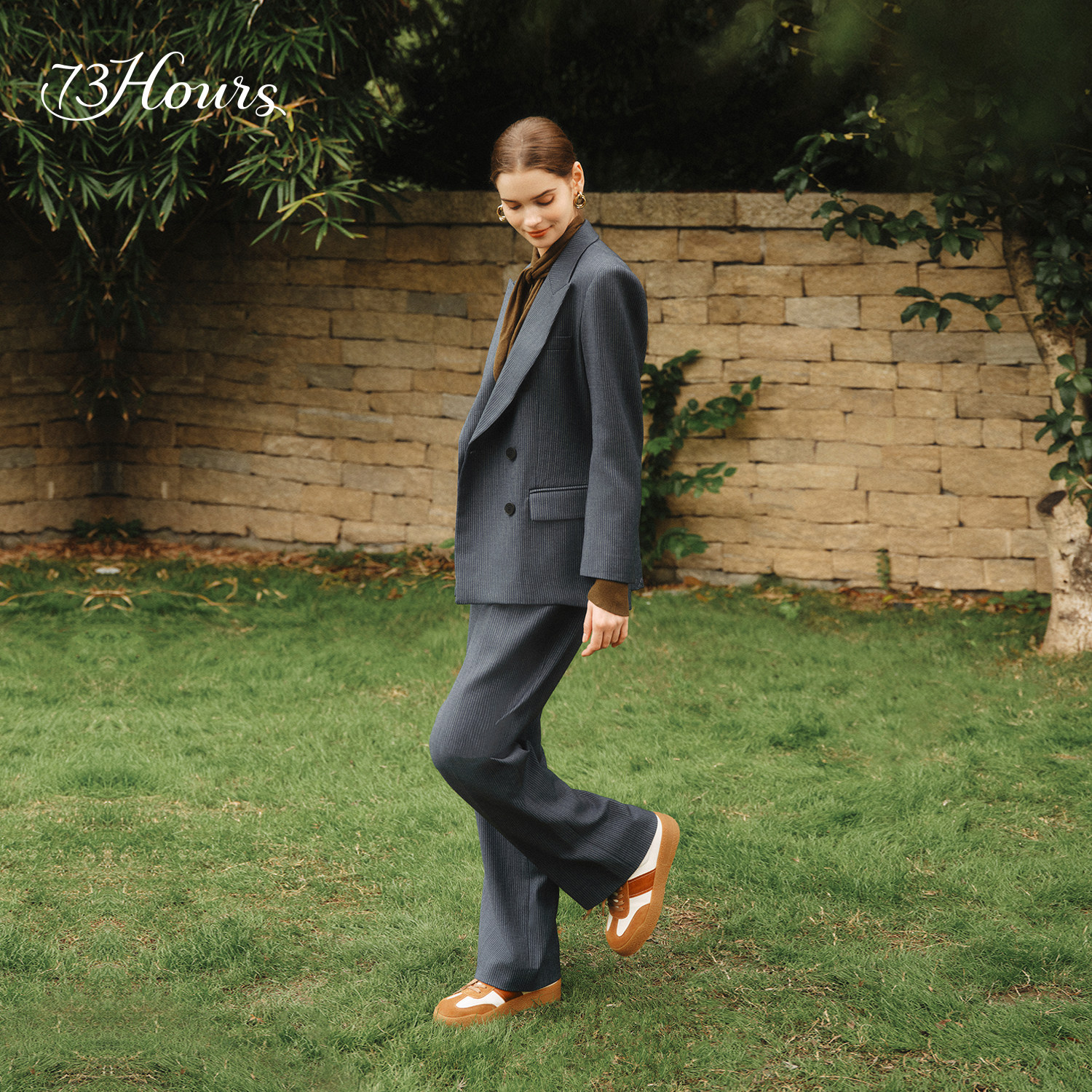 73hours女鞋焦糖酥2026春季新款厚底休闲鞋棕色德训鞋复古板鞋,淘宝优惠券,粉丝福利购,淘宝优惠卷