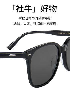 AOJO澳镜墨镜女高级感时尚通勤百搭防紫外线太阳镜AJ101SK006