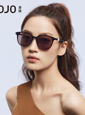 【2026新款】AOJO澳镜经典大圆框墨镜女款时尚太阳眼镜AJ106SN002