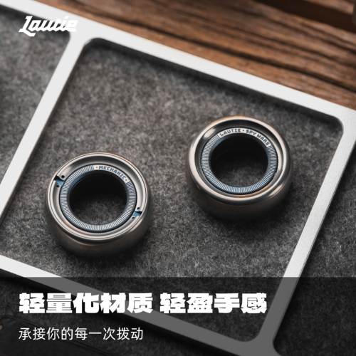 傲娇的老铁匠机械师C钛合金段落指环 指尖棘轮解压戒指小玩具edc - 图0