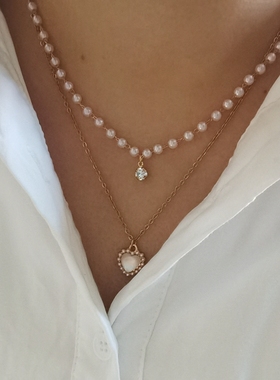 珍珠项链小众高级感锁骨链女颈链