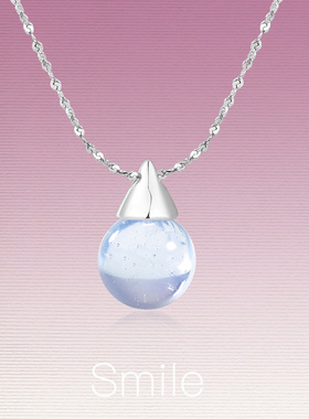8MM玻璃水滴造型项链可调节