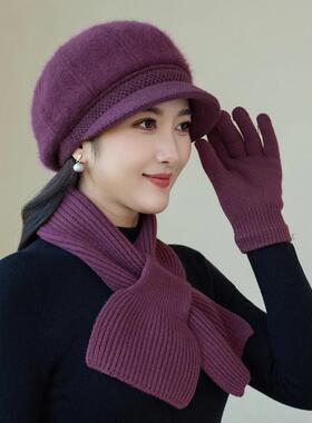 秋冬天女士保暖帽加绒妈妈护耳帽