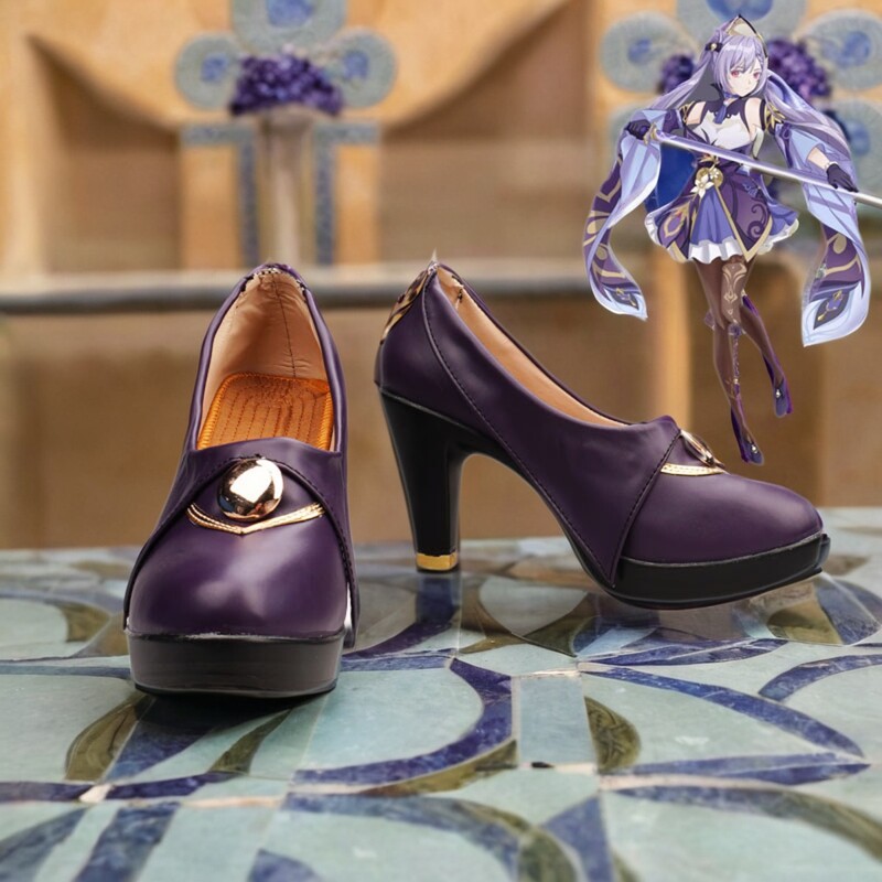 原神cos刻晴 cosplay鞋子定做增高还原舒适