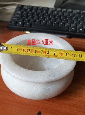 汉白玉雪花白供奉香炉天然