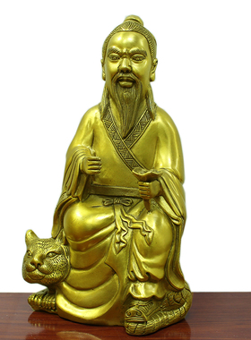 黄铜药王孙思邈神像华佗摆件