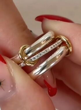 Stackable Rings For Women Men Stainless Steel Interlocking R